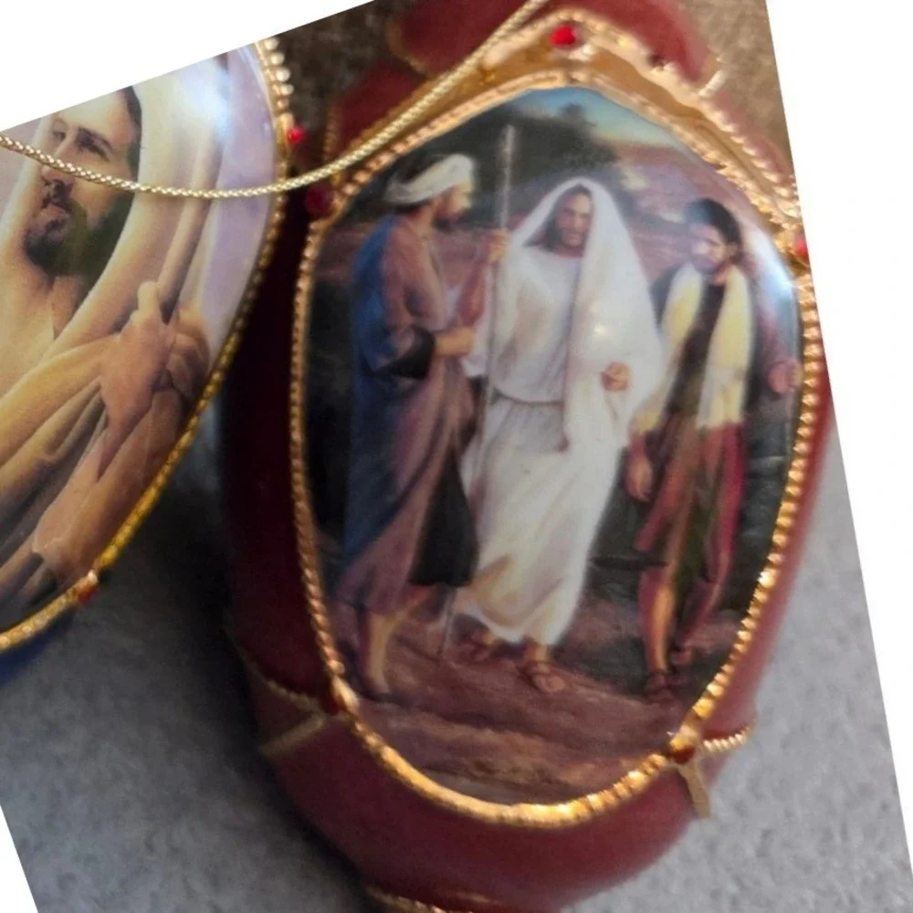 Bradford Editions Greg Olsen Porcelain Ornaments Set 3 Multicolor Excellent 2002